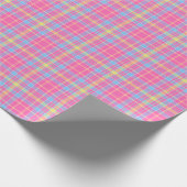 Tartan-kariertes rosa, blau, lila, Gelb-Nr. 53 Geschenkpapier (Ecke)