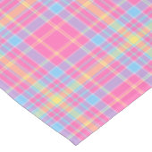 Tartan-kariertes rosa, blau, lila, Gelb-Nr. 53 Tischdecke (Schrägansicht)