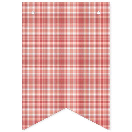 Tartan-kariertes Rot-, Orange u. Weiß-Nr. 64 Wimpelkette (Zweite Fahne)