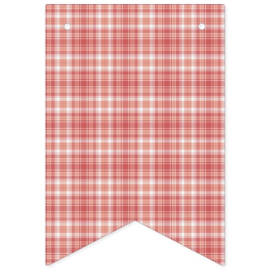 Tartan-kariertes Rot-, Orange u. Weiß-Nr. 64 Wimpelkette (Erste Fahne)