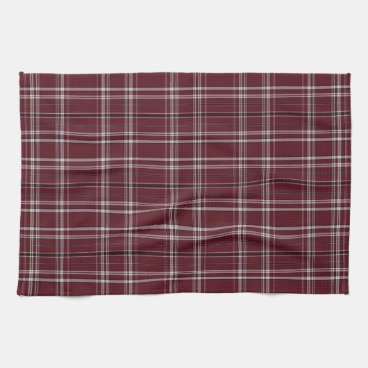 Tartan-kariertes Rot-, Schwarzes u. Weiß-Nr. 51 Geschirrtuch (Horizontal)