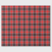 Tartan-kariertes Rot-, Schwarzes u. Weiß-Nr. 62 Geschenkpapier (Flach)