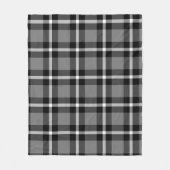 Tartan-kariertes Schwarz-, Graues u. Weiß-Nr. 48 Fleecedecke (Vorderseite)