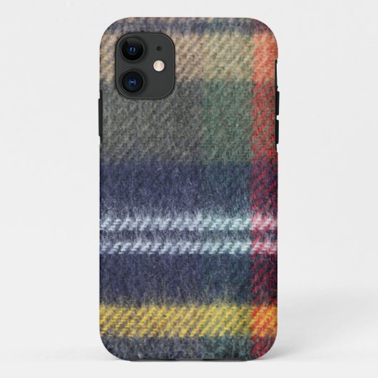 Tartan-kariertes Stoff-Gewebe-Muster Case-Mate iPhone Hülle (Rückseite)