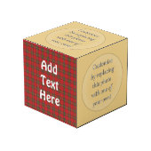 Tartan Kariertes Stoffmuster Würfel (Vorderseite Schrägansicht)