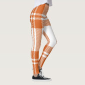 Tartan-kariertes Trendy orange Weiß Leggings (Rechts)