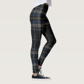 Tartan-kariertes Trendy schwarzes Blau Leggings (Rechts)