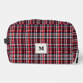 Tartan Karo Gemustert Stilvoll Mit Monogramm Waschbeutel