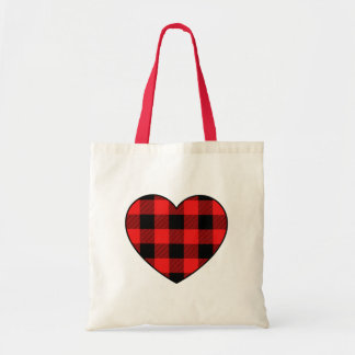 Tartan-Karo-Herz-Tasche Tragetasche