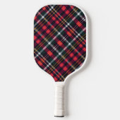 Tartan-Karo-Monogramm Pickleball Schläger (Rückseite)