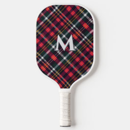 Tartan-Karo-Monogramm Pickleball Schläger
