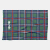 Tartan-Karo-Muster personalisiert Geschirrtuch (Horizontal)