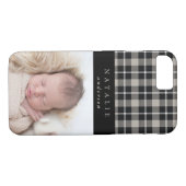 Tartan Karo personalisierter Foto Winter Case-Mate iPhone Hülle (Rückseite (Horizontal))