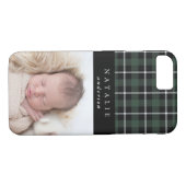 Tartan Karo personalisierter Foto Winter Case-Mate iPhone Hülle (Rückseite (Horizontal))