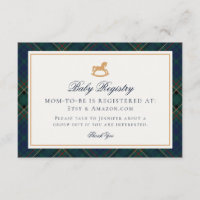 Tartan-Karo-Vintage-Schaukelpferd-Registrierung