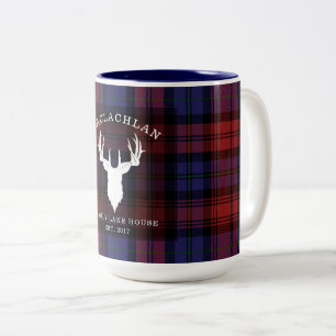 Tartan Karomuster Clan MacLachlan Familienhaus am Zweifarbige Tasse