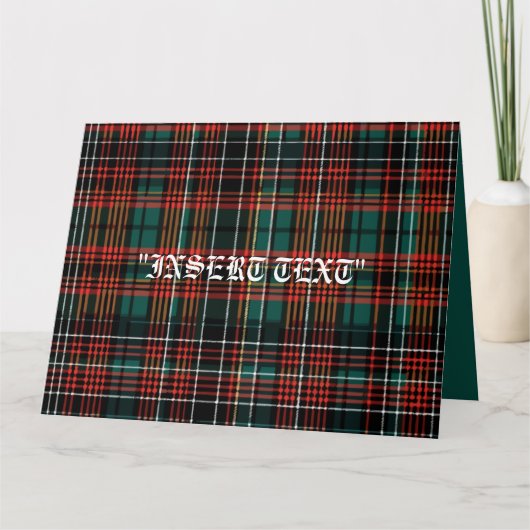 Tartan Karte (Vorderseite)