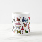 Tartan-Katzen Kaffeetasse (Mittel)