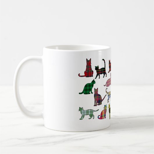 Tartan-Katzen Kaffeetasse (Links)