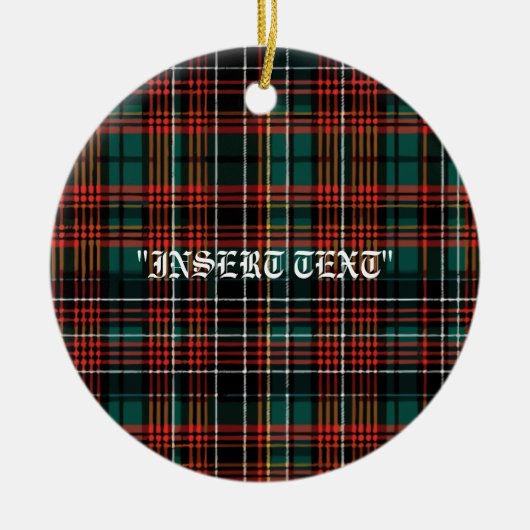 Tartan Keramik Ornament (Vorne)