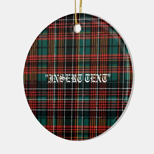 Tartan Keramik Ornament (Links)