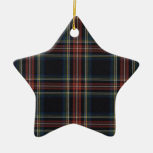 Tartan Keramik Star Ornament
