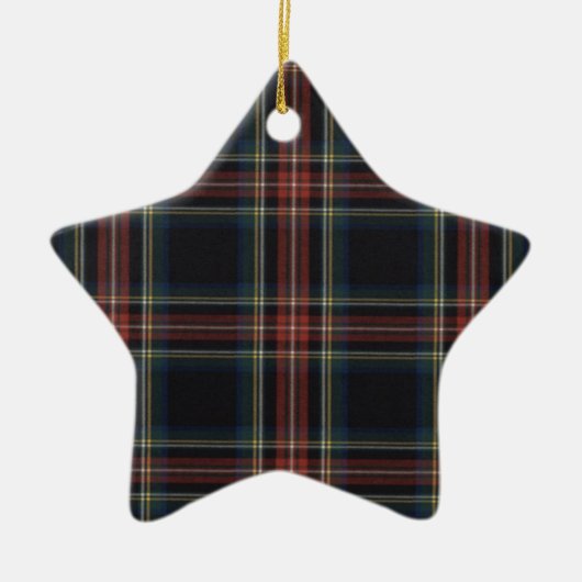 Tartan Keramik Star Ornament (Vorne)