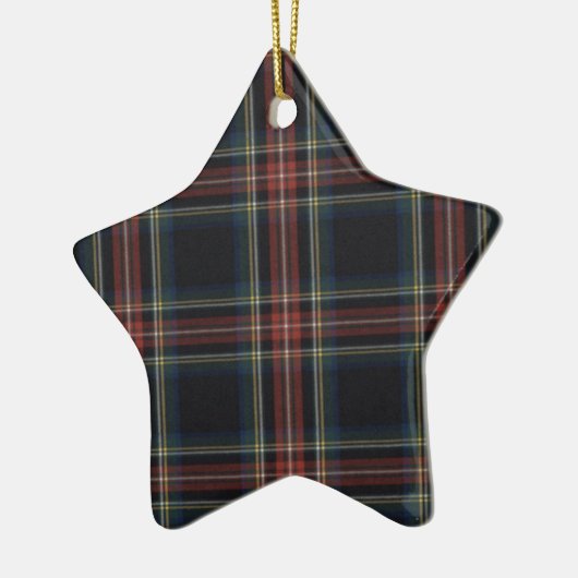 Tartan Keramik Star Ornament (Links)