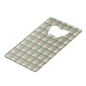 Tartan Kreditkarten Flaschenöffner (Vorderseite Schrägansicht)