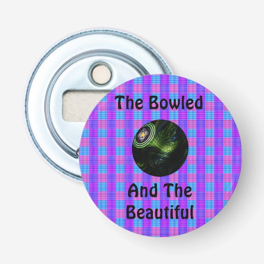 Tartan Lawn Bowls Bowled Beautiful Design, Flaschenöffner (Vorderseite)