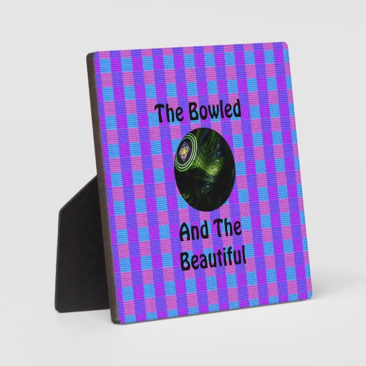 Tartan Lawn Bowls Bowled Beautiful Design, Fotoplatte (Vorderseite)