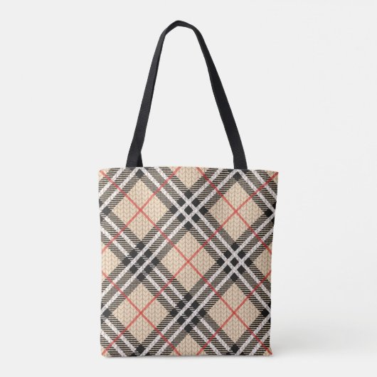 Tartan Layered-Schachbrett Tasche (Rückseite)