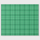 Tartan - Lebendes dunkelgrün bis leicht grün Geschenkpapier (Flach)