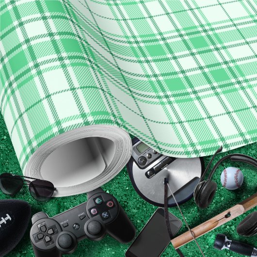 Tartan - Lebhafte Pastelle grün bis dunkelgrün Geschenkpapier