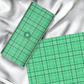 Tartan - Lebhaftes Medium Grün bis Dunkelgrün Seidenpapier