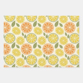Tartan lemon yellow set wrapping paper geschenkpapier set (Vorderseite 2)