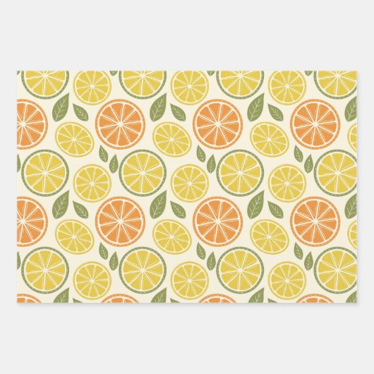 Tartan lemonengelb gestreiftes Geschenkpapier Set (Vorderseite 2)