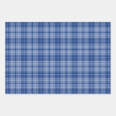 Tartan - Licht bis Marineblau - Differenz Geschenkpapier Set (Vorderseite)