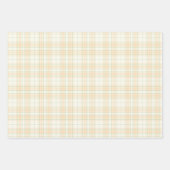 Tartan - Light Orange Sage Green-Extra Light Ivory Geschenkpapier Set (Vorderseite 2)