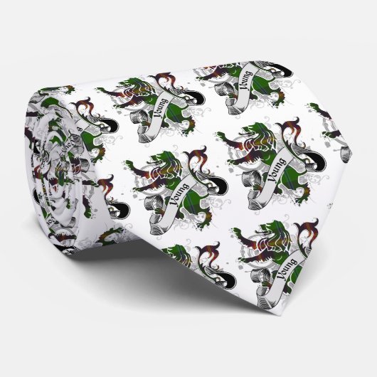 Tartan Lion Krawatte (Gerollt)