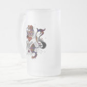 Tartan Lion Mattglas Bierglas (Vorderseite Links)
