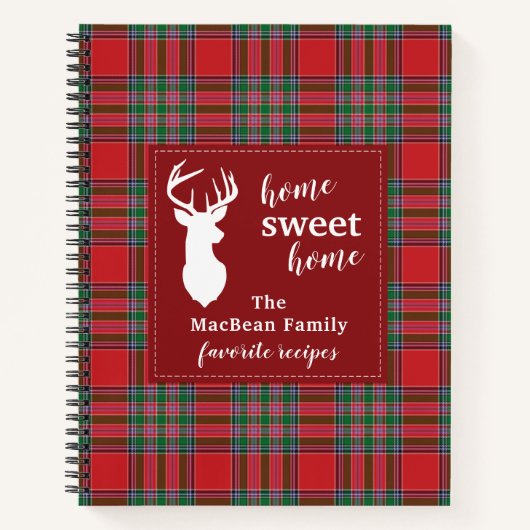 Tartan MacBean Kariert Holiday Family Rezepte Notizblock (Vorderseite)