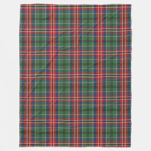 Tartan MacCulloch Kariert Red Blue Green Kariert Fleecedecke (Vorderseite)