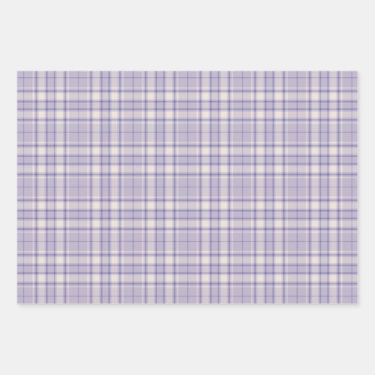 Tartan - Mauve-Cement White-Dark Lila Geschenkpapier Set (Vorderseite 3)