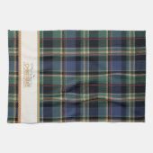 Tartan Merry Christmas Gold Frame ID1141B Geschirrtuch (Horizontal)