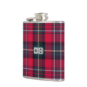 Tartan mit/aus Ihren Initialen(n) Flachmann (Links)