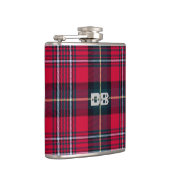 Tartan mit/aus Ihren Initialen(n) Flachmann (Rechts)