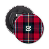 Tartan mit/aus Ihren Initialen(n) Flaschenöffner (Vorderseite)