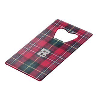 Tartan mit/aus Ihren Initialen(n) Geldbeutel Flaschenöffner