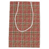 Tartan mit Gemusterter Textur Mittlere Geschenktüte (Rückseite)